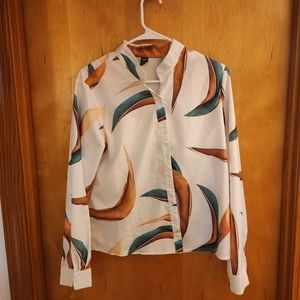 Graphic button down shirt